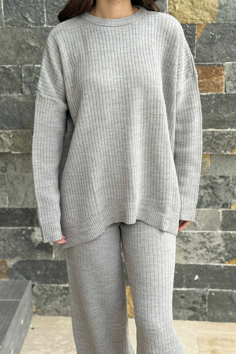 KNIT SET SIMPLE WOMAN LIGHT GREY/GZ - 5