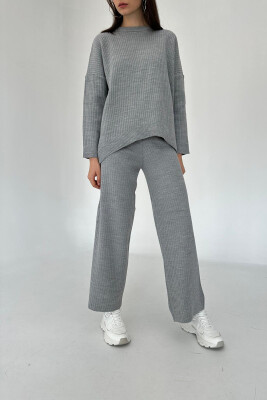 KNIT SET SIMPLE WOMAN LIGHT GREY/GZ 