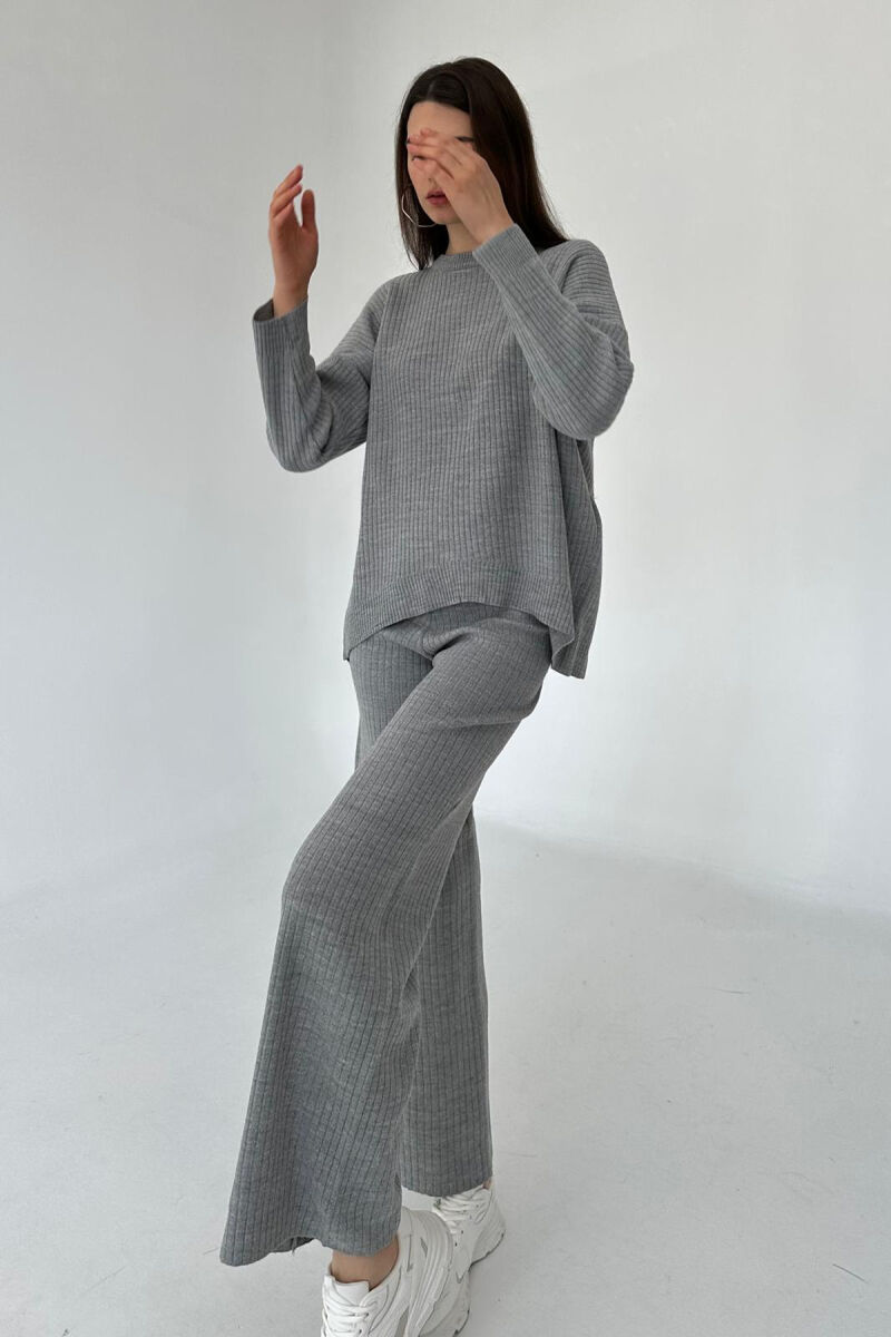 KNIT SET SIMPLE WOMAN LIGHT GREY/GZ - 3