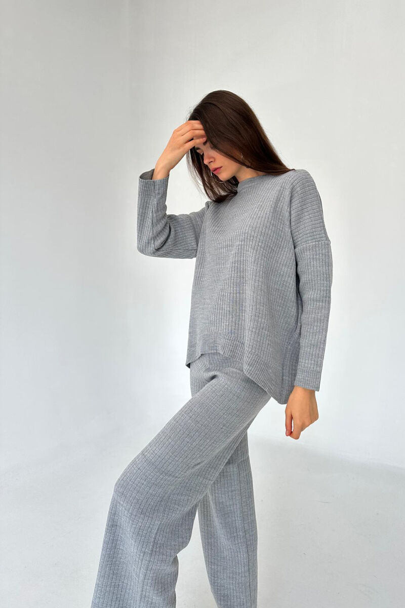 KNIT SET SIMPLE WOMAN LIGHT GREY/GZ - 4