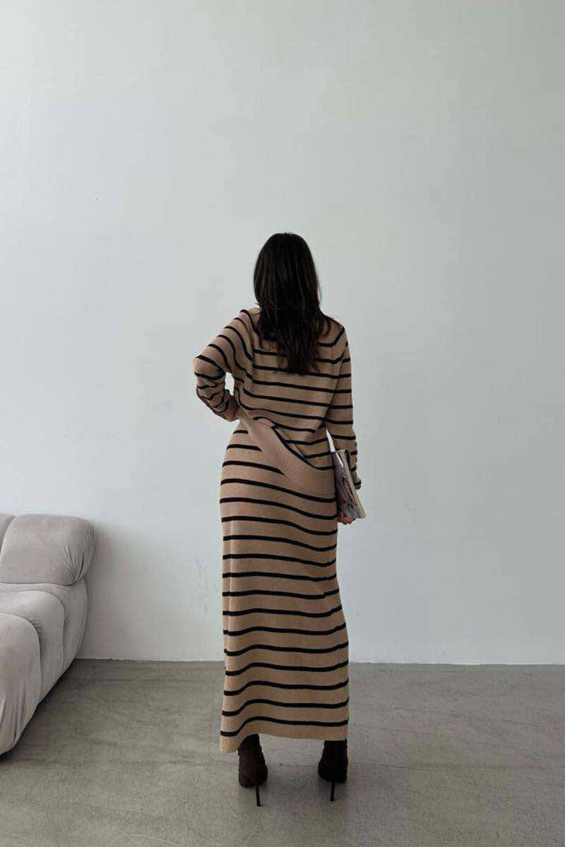 KNITTED TWO COLORS WOMAN TWO PIECE SETS BEIGE/BEZHE - 4