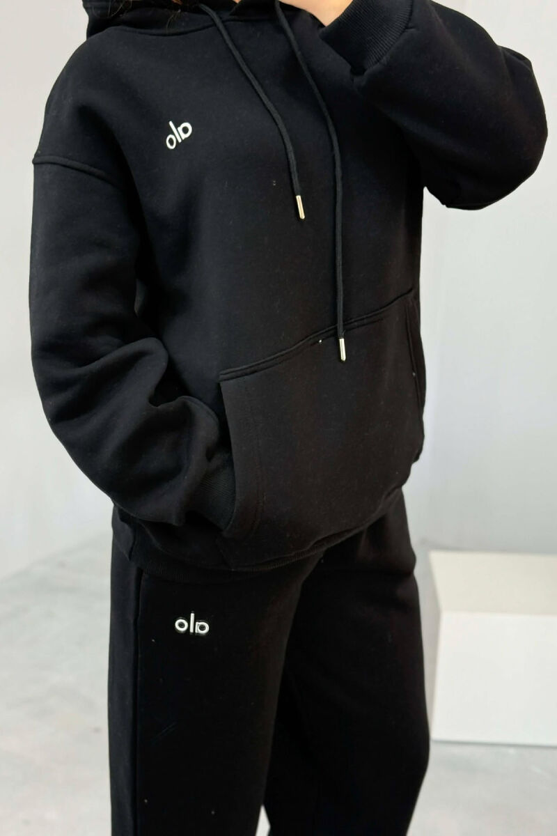 KOSTUM ALO ME PUSH HOODIE+TUTA PËR FEMRA NË NGJYRË TË ZEZË - 4