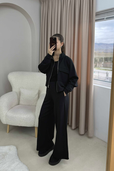 KOSTUM I THJESHTE NJE NGJYRESH XHAKETE ME ZINXHIR+ PANATALLONA PER FEMRA NE NGJYRE TE ZEZE - 2