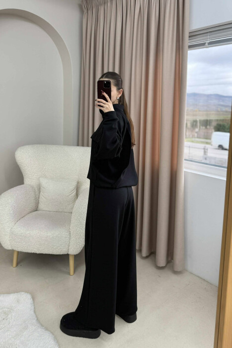 KOSTUM I THJESHTE NJE NGJYRESH XHAKETE ME ZINXHIR+ PANATALLONA PER FEMRA NE NGJYRE TE ZEZE - 3