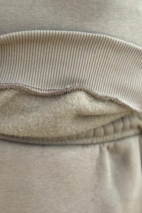 KOSTUM ME PUSH BLUZË ME JAKË TË RRUMBULLAKËT+TUTA PËR MESHKUJ NË NGJYRË ULLI - 3