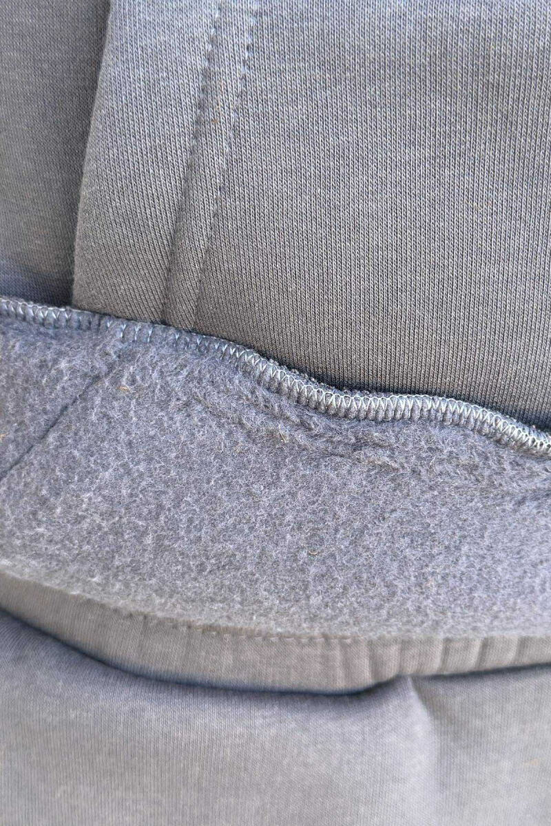 KOSTUM ME PUSH HOODIE+TUTA ME DIZAJN TË THJESHTË PËR MESHKUJ NË NGJYRË TË ZEZË - 4