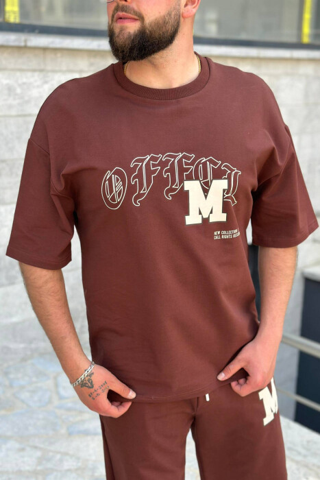 KOSTUM PAMBUKU PËR MESHKUJ NË NGJYRËN KAFE - 2