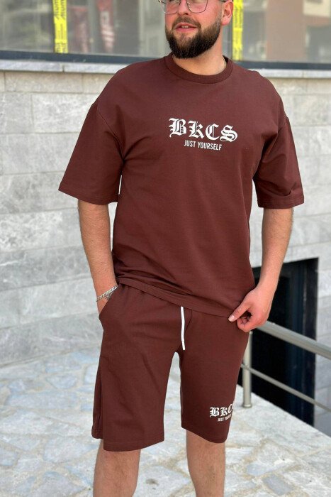 KOSTUM PAMBUKU PËR MESHKUJ NË NGJYRËN KAFE - 3
