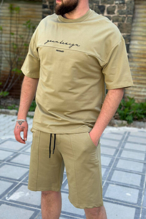 KOSTUM PAMBUKU PËR MESHKUJ NË NGJYRËN MENTE - 3