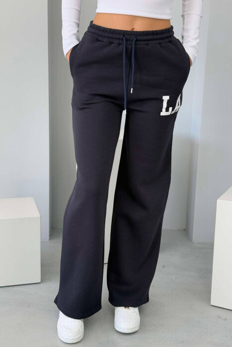 LA LOGO FLUFFY WOMEN SWEATPANTS DARK BLUE/BEE 