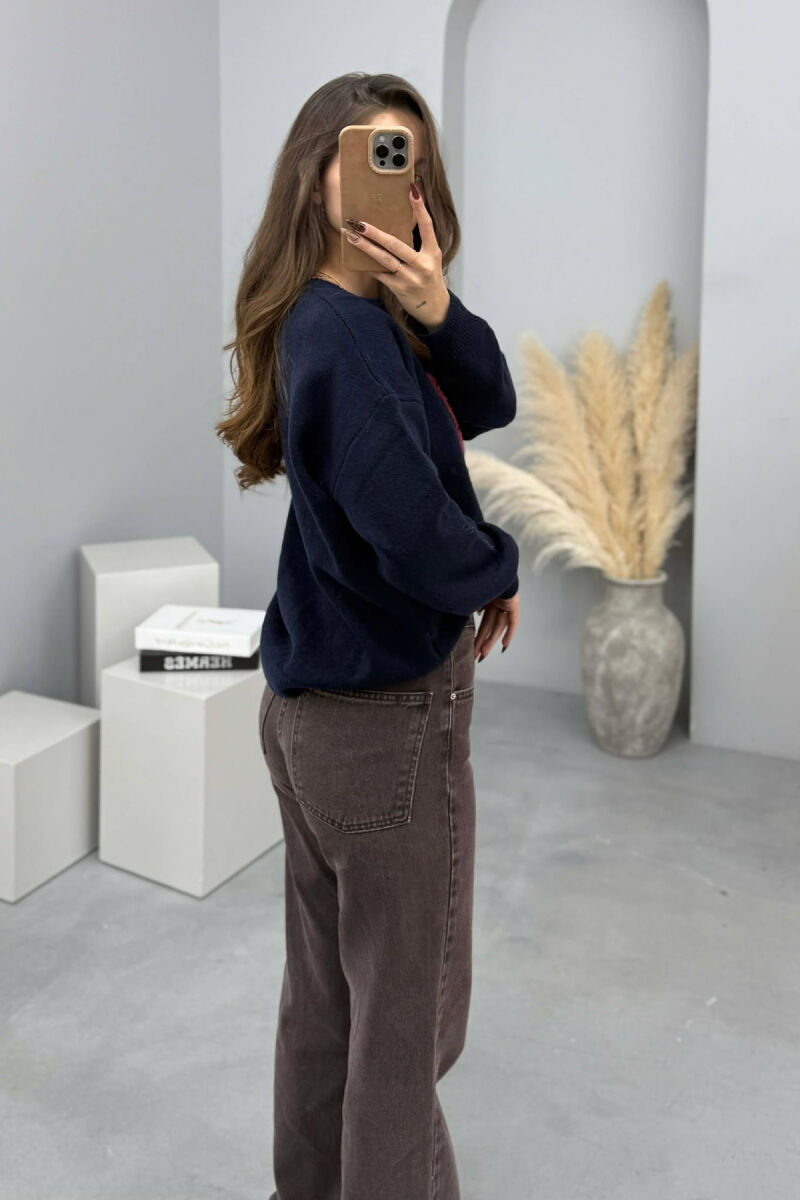 LABUBU FRONT IMAGE WOMEN SWEATER BLUE/BLU - 3