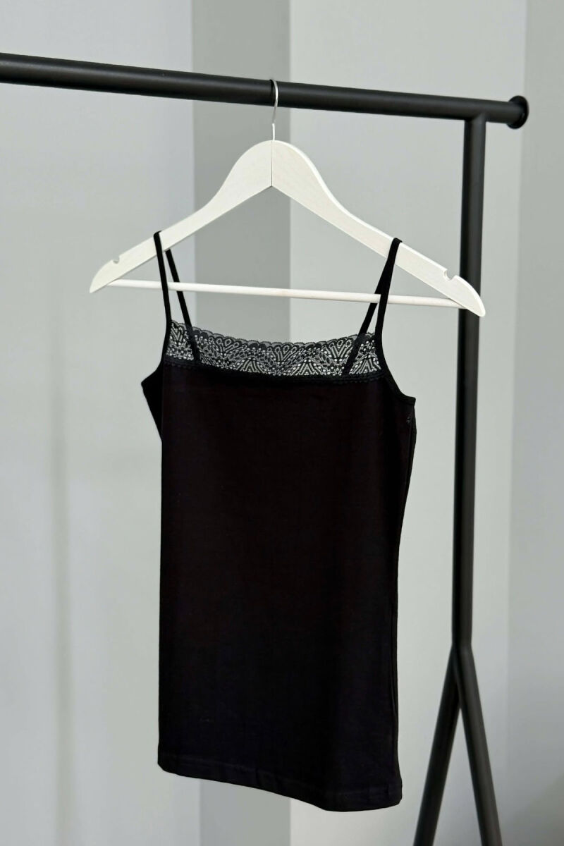 LACE DETAIL SIMPLE WOMEN SINGET BLACK/ E ZEZE - 4