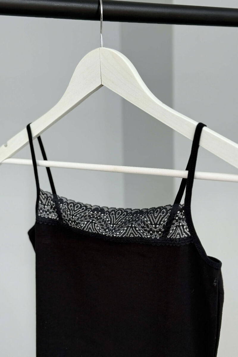 LACE DETAIL SIMPLE WOMEN SINGET BLACK/ E ZEZE - 5