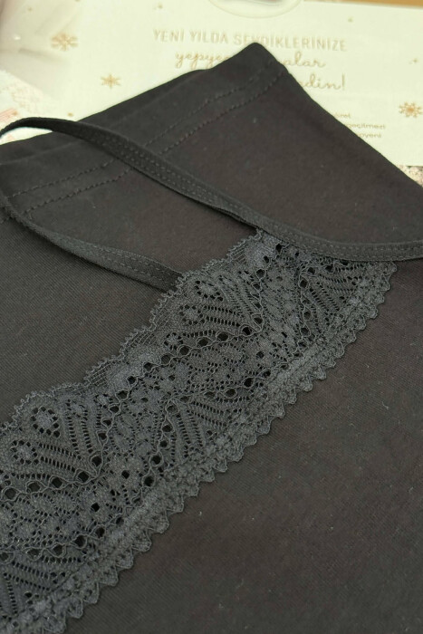 LACE DETAIL SIMPLE WOMEN SINGET BLACK/ E ZEZE - 3