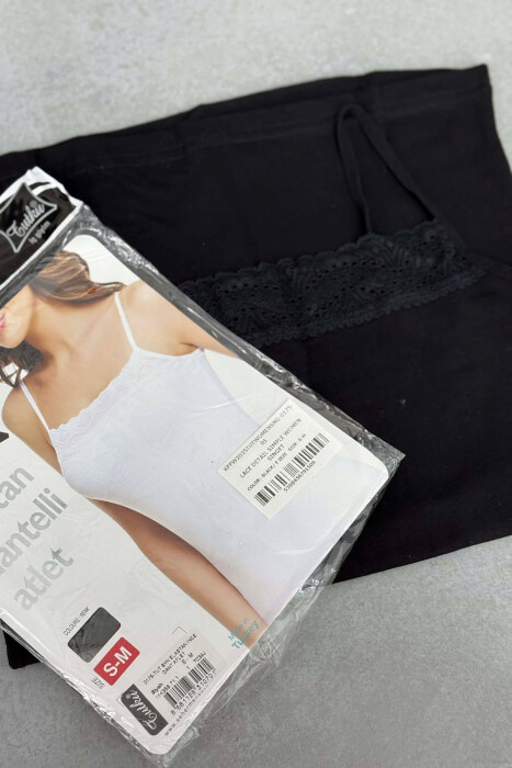 LACE DETAIL SIMPLE WOMEN SINGET BLACK/ E ZEZE - 1