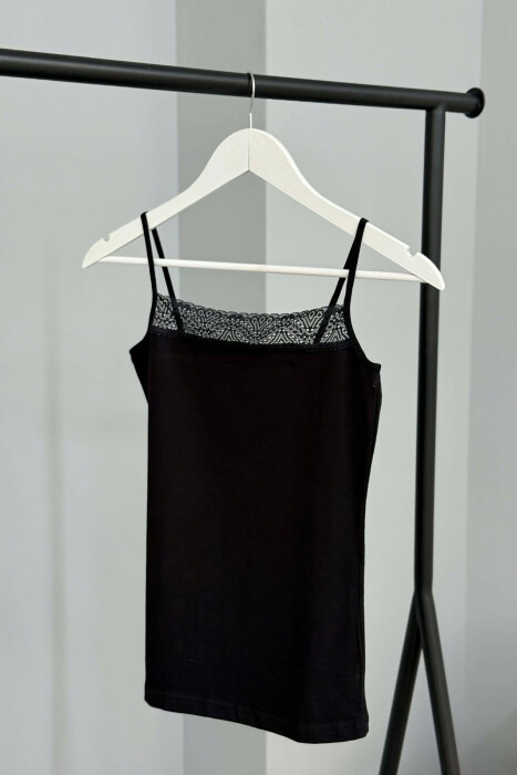 LACE DETAIL SIMPLE WOMEN SINGET BLACK/ E ZEZE - 4