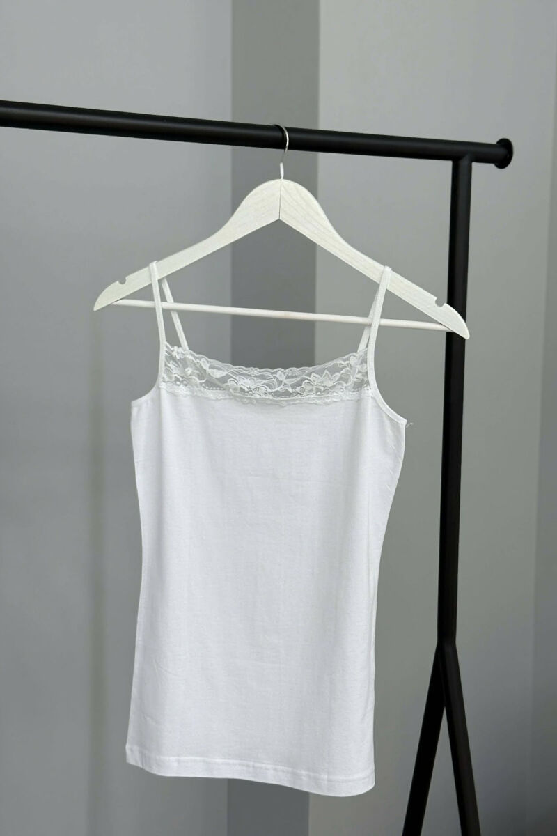 LACE DETAIL SIMPLE WOMEN SINGET WHITE-E BARDHE - 4