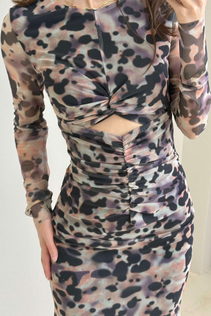 LACE SLEEVES LONG WOMEN DRESS MULTIPLE/SHNGJ - 4