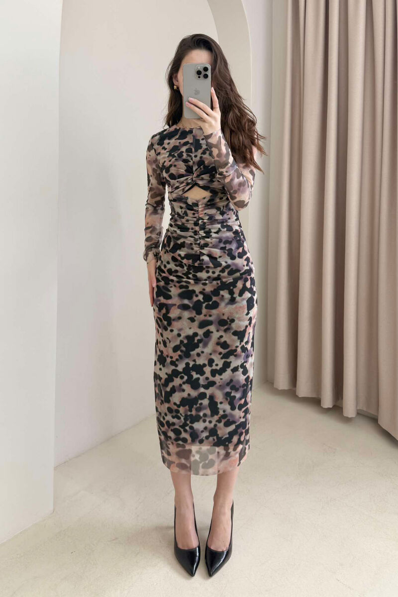 LACE SLEEVES LONG WOMEN DRESS MULTIPLE/SHNGJ - 5