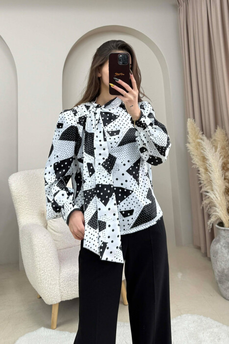 KEMISHE ME DETAJIN E LIDHSEVE PER FEMRA NE NGJYRE TE ZEZE ME TE BARDHE - KLAUDIO FASHION