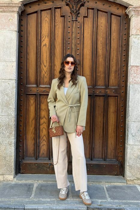 LACING DETAIL ONE COLOR WOMEN JACKET MINT/MENTE - 2