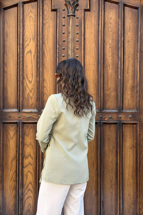 LACING DETAIL ONE COLOR WOMEN JACKET MINT/MENTE - 4