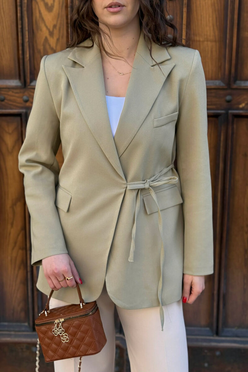 LACING DETAIL ONE COLOR WOMEN JACKET MINT/MENTE - 5