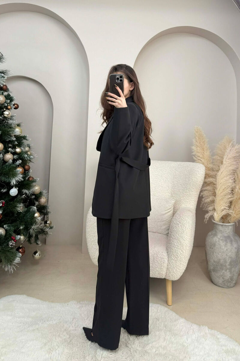 LACING JACKET+TROUSERS ONE COLOR WOMEN SET BLACK/ E ZEZE - 3