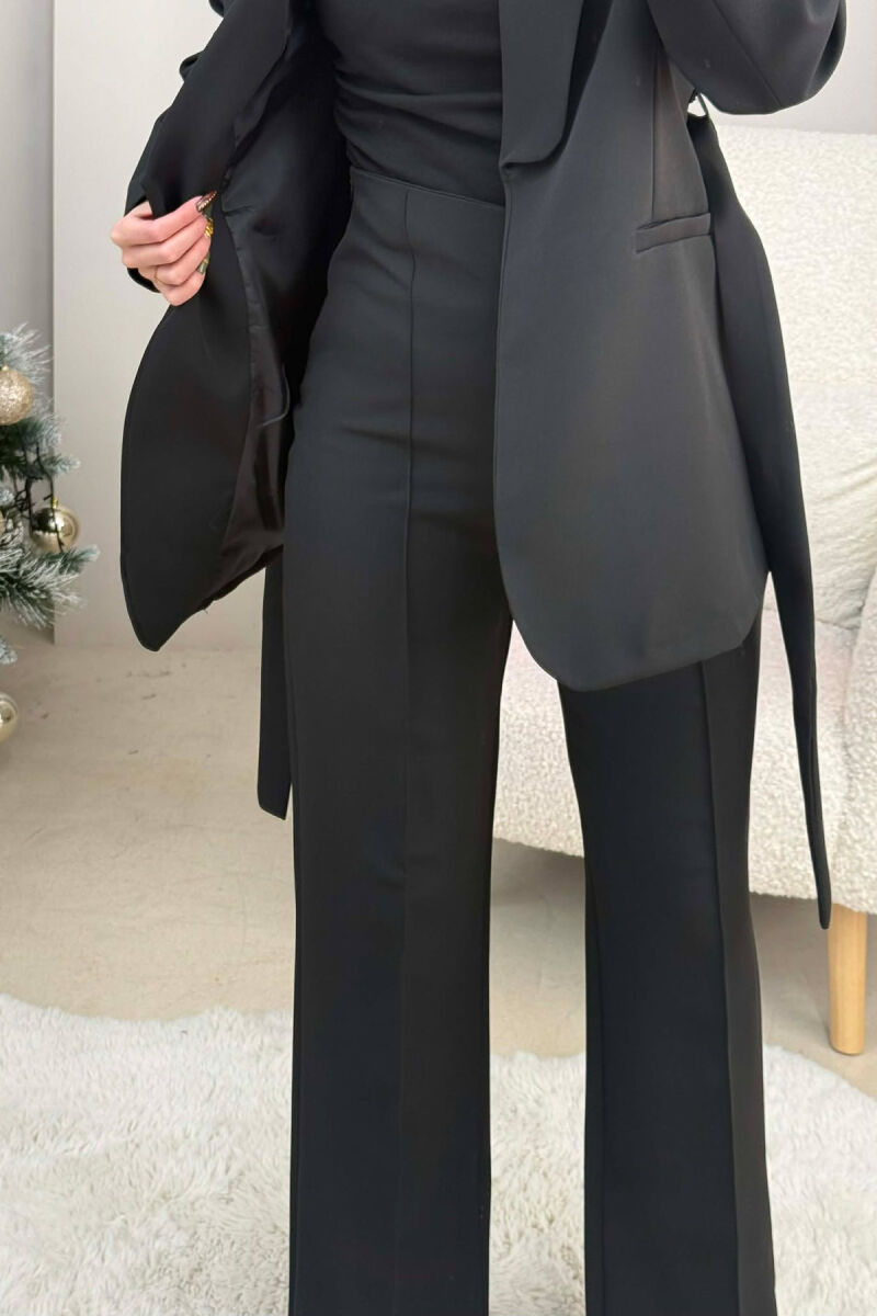 LACING JACKET+TROUSERS ONE COLOR WOMEN SET BLACK/ E ZEZE - 4