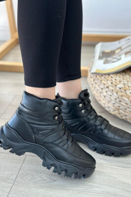 LACING ONE COLOR WOMAN BOOTS BLACK/ E ZEZE 