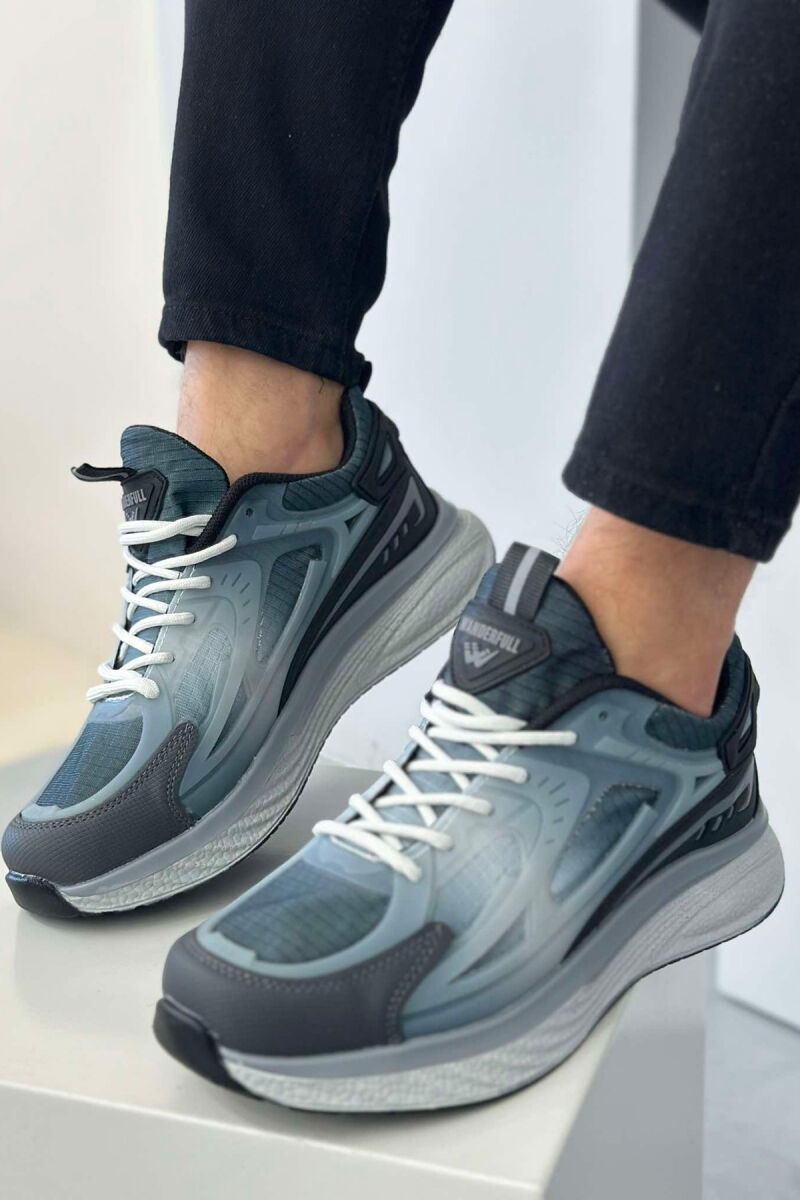 LACING ONE COLOR WOMAN SNEAKERS DARK GREY/GEE - 4