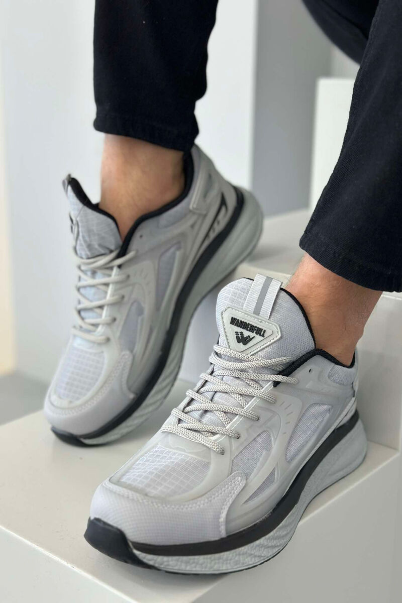 LACING ONE COLOR WOMAN SNEAKERS LIGHT GREY/GZ - 4