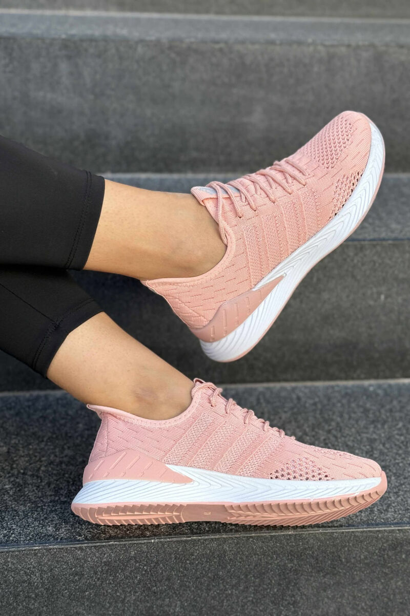 LACING PLATFORM LINES WOMAN SNEAKERS POWDER/PUDER - 3