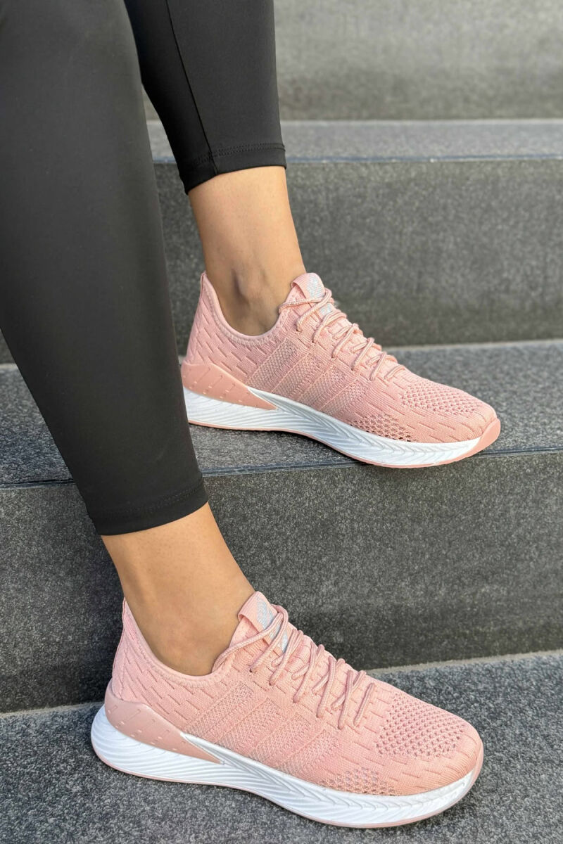 LACING PLATFORM LINES WOMAN SNEAKERS POWDER/PUDER - 2