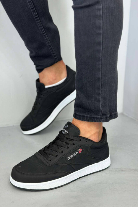 LACING PLATFORM MEN SNEAKERS BLACK-WHITE/ZB - 2