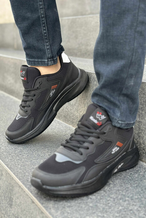 LACING PLATFORM MEN SNEAKERS BLACK-BLACK-WHITE/ZZB 