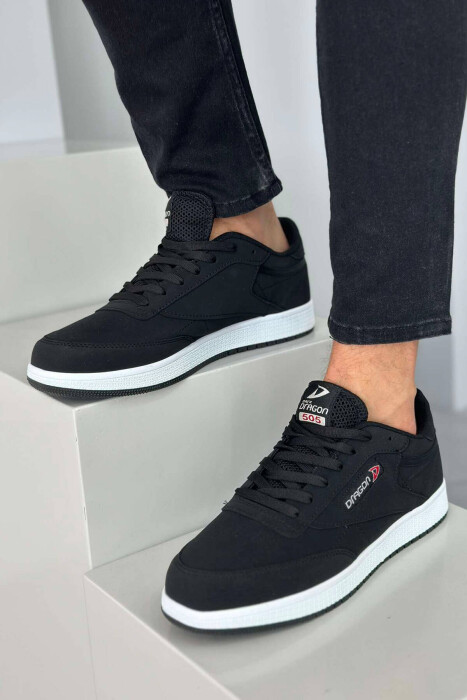 LACING PLATFORM MEN SNEAKERS BLACK-BLACK-WHITE/ZZB - 4