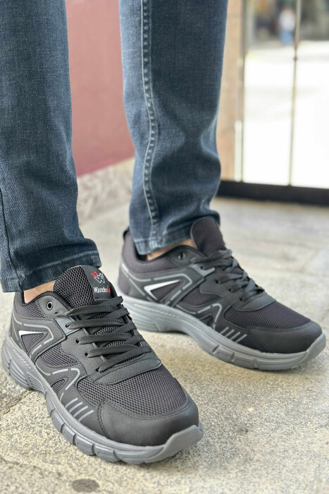 LACING PLATFORM MEN SNEAKERS BLACK-GREY/ZEGR - 3