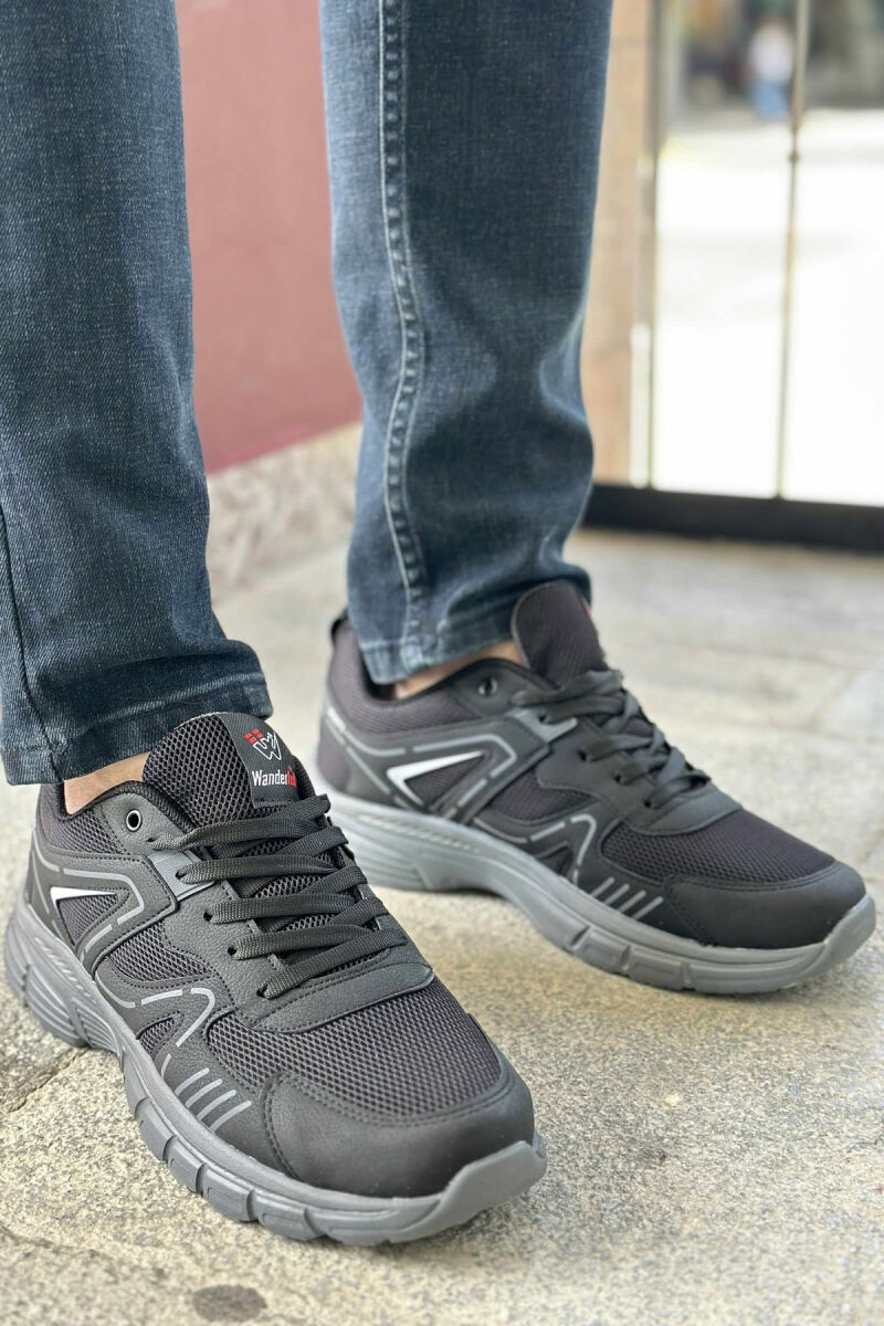 LACING PLATFORM MEN SNEAKERS BLACK-GREY/ZEGR - 3