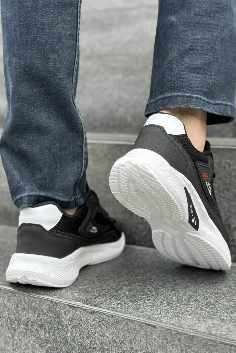 LACING PLATFORM MEN SNEAKERS BLACK-WHITE/ZB - 3