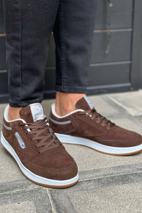 LACING PLATFORM MEN SNEAKERS BROWN/KAFE - 2