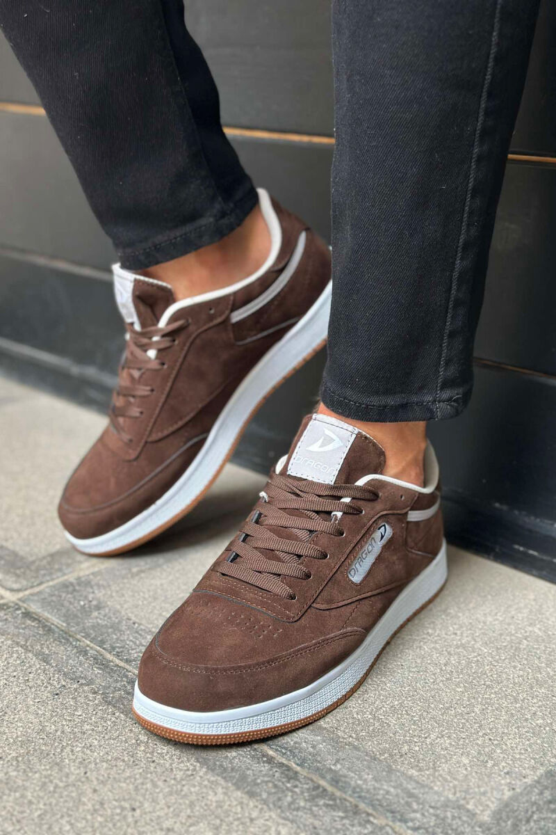 LACING PLATFORM MEN SNEAKERS BROWN/KAFE - 3