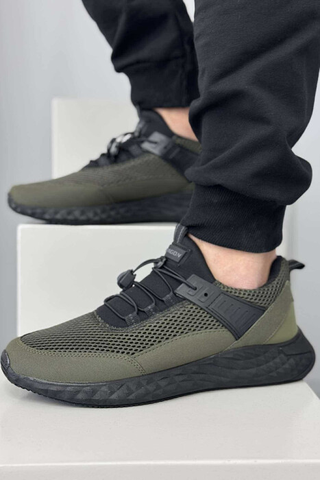 LACING PLATFORM MEN SNEAKERS DARK GREEN/JEE - 4