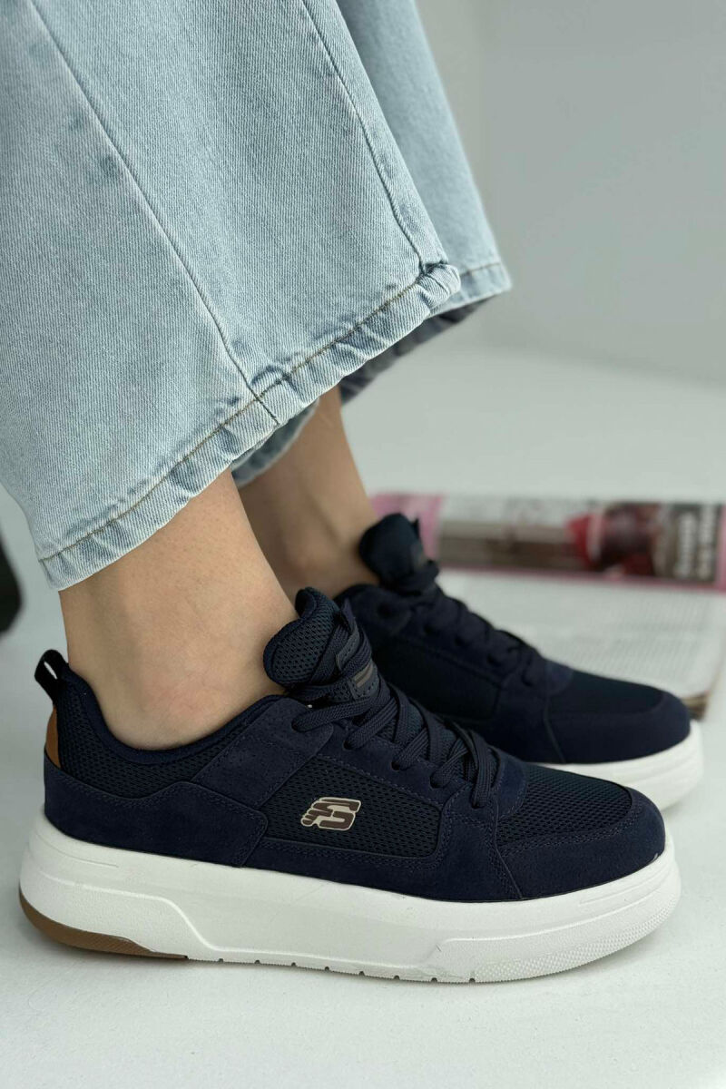LACING PLATFORM ONE COLOR WOMEN SNEAKERS BLUE/BLU - 1