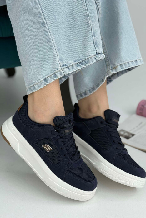 LACING PLATFORM ONE COLOR WOMEN SNEAKERS BLUE/BLU - 2
