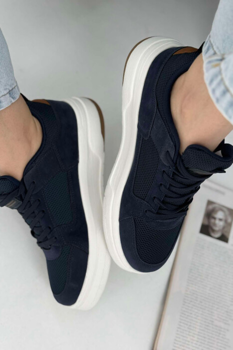 LACING PLATFORM ONE COLOR WOMEN SNEAKERS BLUE/BLU - 3
