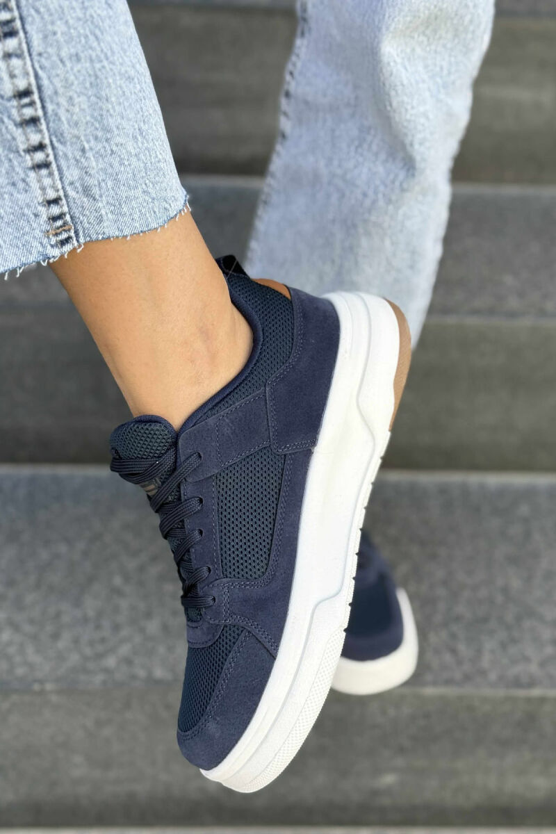 LACING PLATFORM ONE COLOR WOMEN SNEAKERS BLUE/BLU - 5