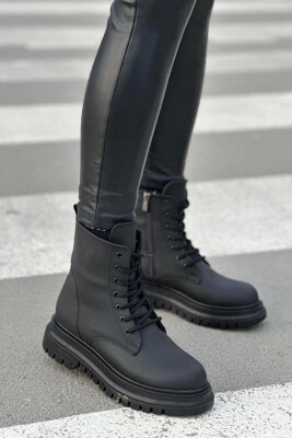 LACING PLATFORM WOMAN ANKLE BOOTS BLACK/ E ZEZE 