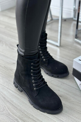 LACING PLATFORM WOMAN ANKLE BOOTS BLACK/ E ZEZE 