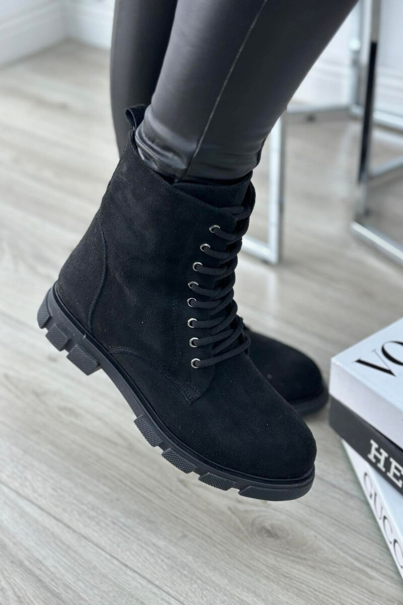 LACING PLATFORM WOMAN ANKLE BOOTS BLACK/ E ZEZE - 2